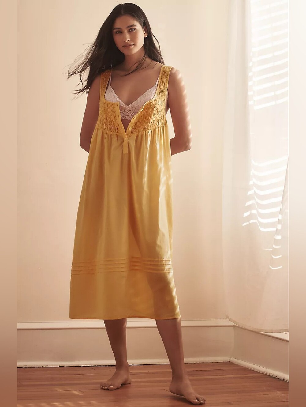 Sleeveless Smocked Midi Nap Dress